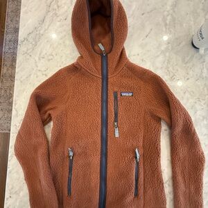 Patagonia Teddy Jacket in Rust Orange